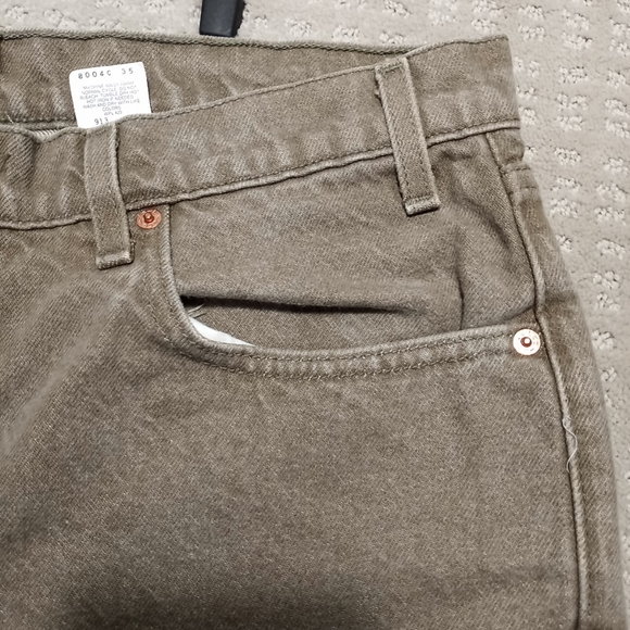 Vintage Levi's 550 Relaxed Fit Straight Leg Olive Green Jeans Mens Sz 36×30 USA - Picture 6 of 14